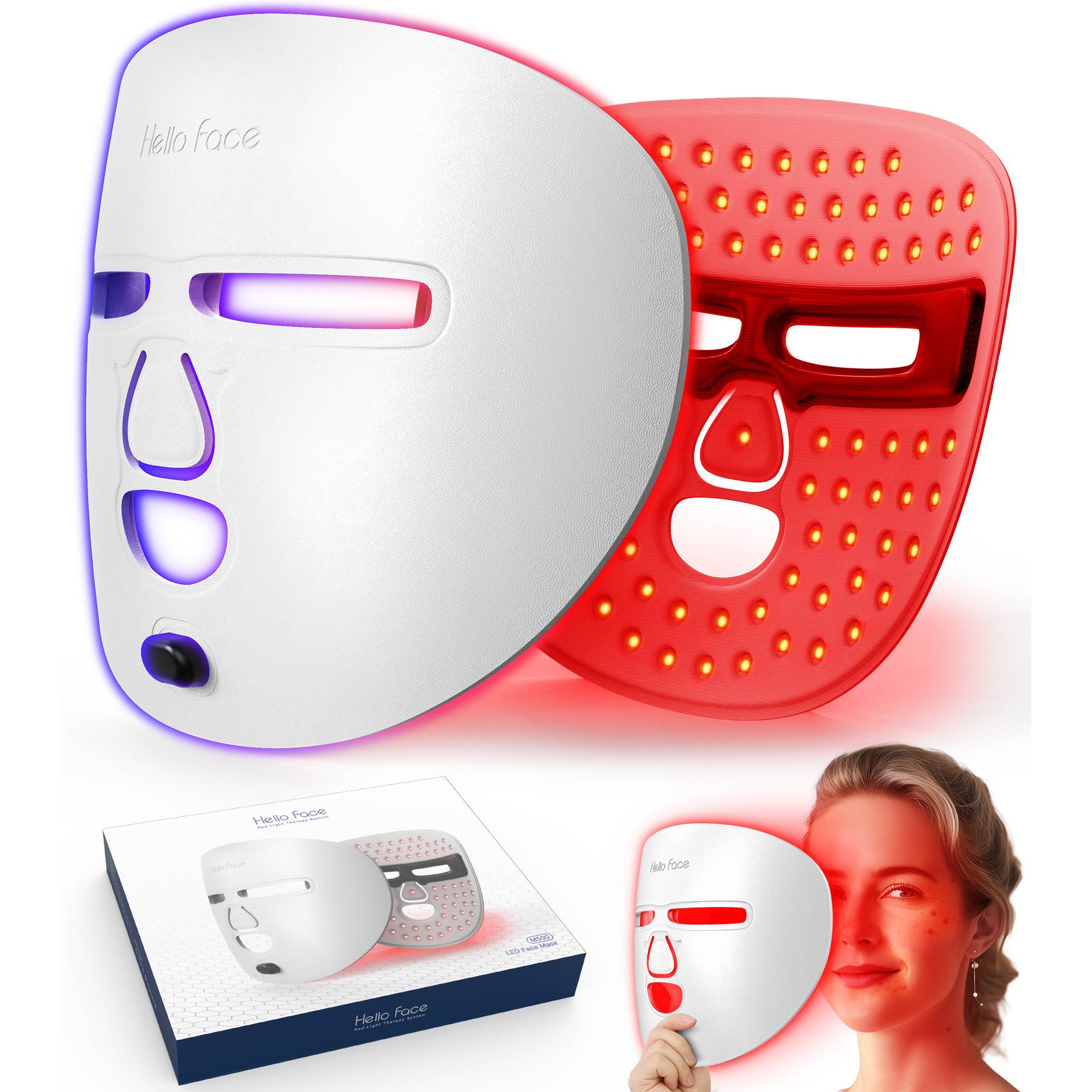 LED Red Light Therapy Mask For Face For Home Travel