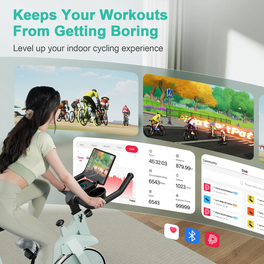 32-Level Magnetic Resistance Stationary Bike for Home