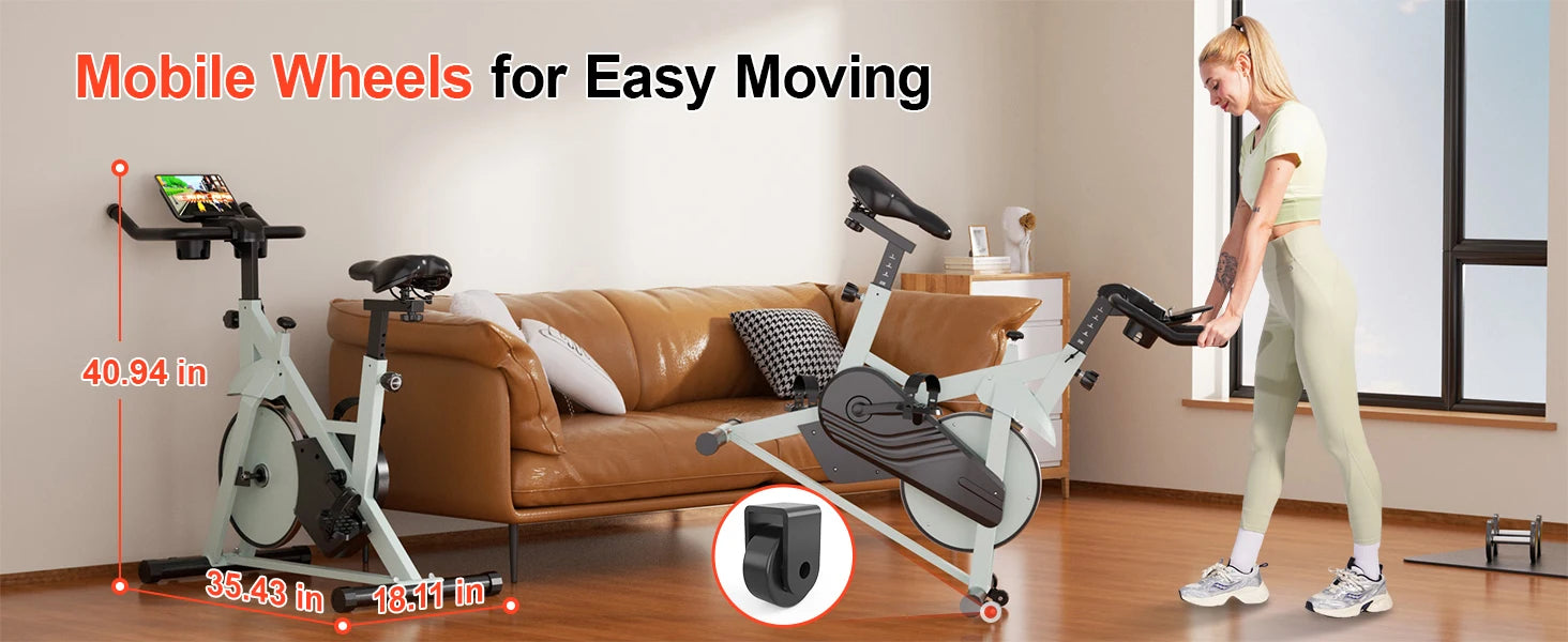32-Level Magnetic Resistance Stationary Bike for Home