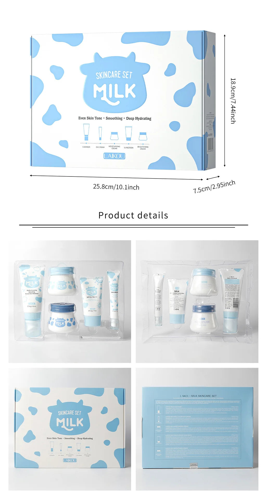LAIKOU Milk Skincare Set
